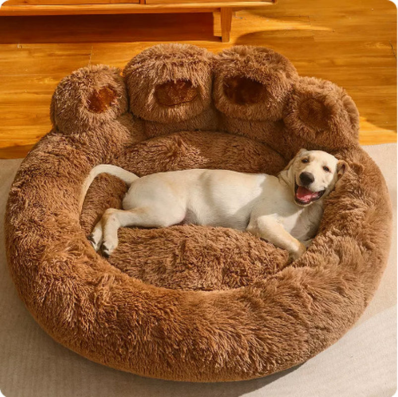 Fluffy Dog Bed Winter Warm Large Pet Products Small Sofa Baskets Pets Kennel Mat Puppy Cats Supplies Basket Blanket Accessories Pets Supplies