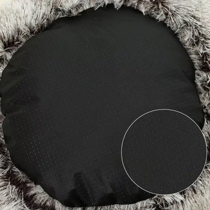2-in-1 Winter Plush Pet Bed with Cover - Round Cat Bed and Mattress for Small Dogs and Kittens